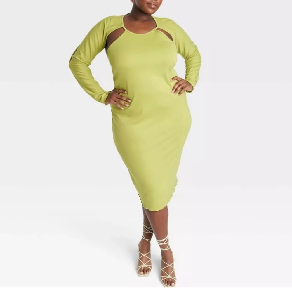 Green Long Sleeve Dress